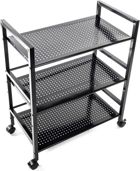 be current 3-Tier Utility Cart with Wheels Kitchen Island Trolley Serving Storage Shelf,Metal Rolling
