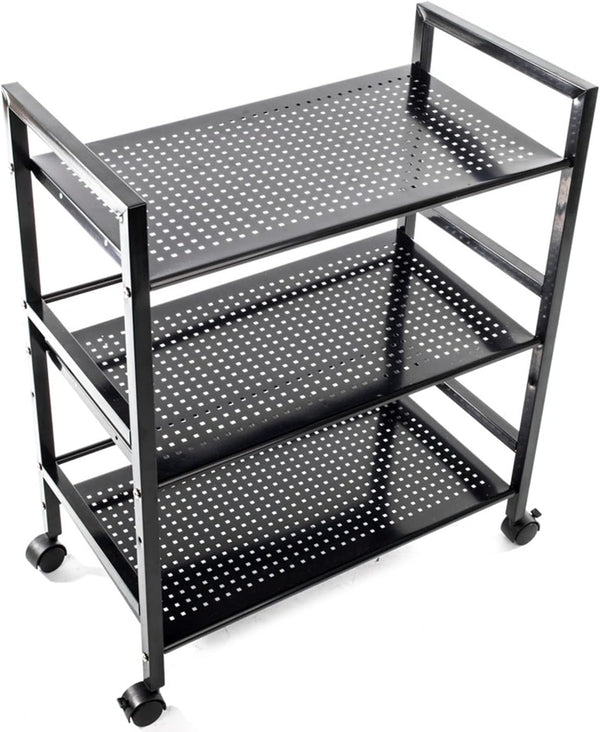 be current 3-Tier Utility Cart with Wheels Kitchen Island Trolley Serving Storage Shelf,Metal Rolling