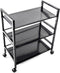 be current 3-Tier Utility Cart with Wheels Kitchen Island Trolley Serving Storage Shelf,Metal Rolling