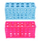 PATIKIL Tube Rack, 1 Set Vial Rack, 80 Wells for Microcentrifuge Tubes 0.5/1.5/2.0/10/15/50ml, Blue Pink