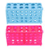 PATIKIL Tube Rack, 1 Set Vial Rack, 80 Wells for Microcentrifuge Tubes 0.5/1.5/2.0/10/15/50ml, Blue Pink