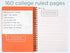 Steel Mill & Co Large Spiral Notebook, College Ruled, 11" x 9.5", Durable Hardcover, 160 Lined Pages, Orange Floral