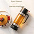 Generic 12oz (2 Honey Dispenser No Drip With Base, Pressure Design, Glass Honey Dispenser, with Handle and Stand