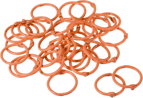 uxcell Loose-Leaf Binder Rings, 30mm/1.2 inch Metal Book Ring Key Holder for Home, Office Supplies, 36 Pack