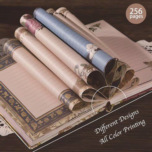 Exclusive Personal Journal for Women, Gilded Hardcover Notebook, 256 Full Color Pages, 5x7 Small Fancy Diary, Alphonse