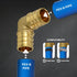 QYMO0058-10 PEX X PEX 90 Degree Elbow Barb Pipe Fitting 5/8" Brass (Pack of 10)