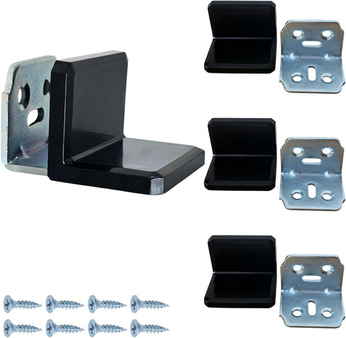 MR.BRACKET MR BRACKET Plastic Covered Small L Bracket Set Stainless Steel, Black Shelf