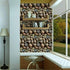 Yancorp 10ft Self-Adhesive Wallpaper, Brown Stone Brick Wallpaper, Peel and Stick for Backsplash