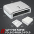 Commercial 200 Paper Towel Dispenser Wall Mount & Home Use ABS Matte Silver Gray with Window Holds C/Z/Multi-Fold