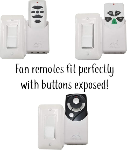 The No-Screwups Remote Control Holder by Mount Genie (White): Wall Mount with No Damaging Screws or Tape