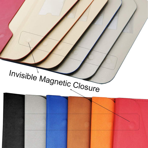Enyuwlcm PU Leather A4 File Folder Document Holder Waterproof Portfolio Envelope Case with Magnetic Closure