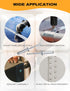 100 PCs 5/32'' x 1/4'' Aluminum Blind Rivets, Pack of 100 CT 4mm x 6mm Pop Rivets with Aluminum Grip and Steel Mandrel