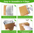 Convivium 4 Pack Pack Frozen 8''x5''x6'' Insulated Shipping Boxes with Foil Liner Bags, Reusable Thermal Cooler Mailing
