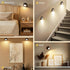 3 3 360Rotate Bedside,White-3 Pack Wall Mounted Lamp LED Wall Lights with Rechargeable Battery Operated, Color