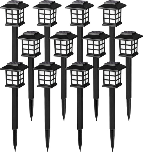 Lights,12 Pack SOLPEX Solar Outdoor Solar Path Lights, Walkway Lights Outdoor, Garden Light, Solar-Powered Pathway