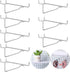 Hotop Pegboard Shelf Hooks Kit, 1/8, 3/16 Metal Brackets for Peg Board Organizer, 8 Pieces, 8 Inch