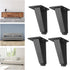 Ipetboom 4pcs Aluminum Alloy Furniture Legs Adjustable Bathroom Cabinet Feet Sofa Support Legs for Tv Stand and Tea