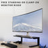 VIVO Clamp-on 22 inch Desk Extension Shelf for Gaming PC, Ergonomic Computer Monitor and Laptop Riser, Desktop