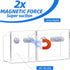 Magnetic Dry Erase Marker Holder, Large Magnetic Pen Holder, Magnetic Marker Holder, Magnetic Glass Whiteboard Holder with Movable Dividers, Strong Pencil Holder for Whiteboards, Fridge, Lockers by Simetufy