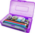 Plastic Translucent Pencil Box, Snap-Tight Lid Pencil Cases for School and Office Supplies, 1 Pack