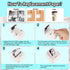 HuiJuKeJi Mini Sticker Printer, Bluetooth Smart Pocket Inkless Thermal Printer with 11 Rolls Thermal Paper for iOS &