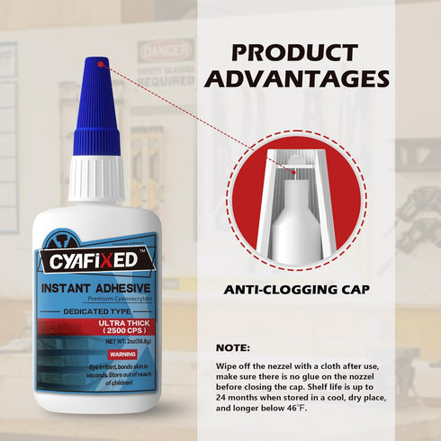 Professional Grade Cyanoacrylate Super Glue: Ultra Thick Viscosity CA Glue for Woodworking, 4 oz. Value Pack