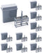 QWORK Microscope Slides Staining Jar and Rack, 10 Pack, 24-Slots, Grey