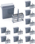 QWORK Microscope Slides Staining Jar and Rack, 10 Pack, 24-Slots, Grey