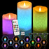 NICEME Rechargeable Color Changing Candles with Remote Timer USB Cable 3PCS LED