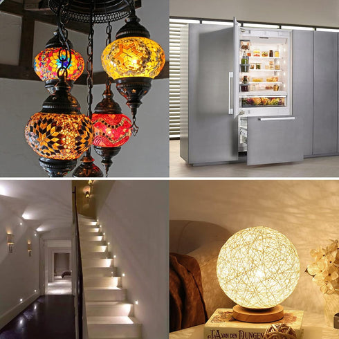 C7 E12 LED Bulbs, Salt Lamp Light Bulb Replacement for 15W Himalayan Salt Lamps, 6000K, 2 Pack