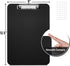 Mr. Pen Plastic Clipboard, Letter Size, Black, Low-Profile Metal Clip with Retractable Hanging Hole, Back to School