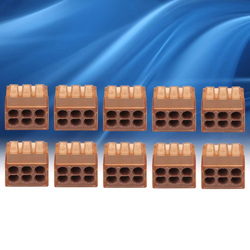 Wire Nut, Polycarbon Shell, Electroplated Copper Conductor, 10Pcs Push Wire Connector for Industrial Electrical