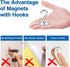 LOVIMAG 80LBS Heavy Duty Magnetic Hooks, Neodymium Magnet Hooks for Refrigerator, Wall, Locker, 6 Pack