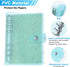 PATIKIL A6 Clear Binder Cover, Soft PVC Loose Leaf Protector, Refillable Notebook Shell with Snap Button Closure, Blue
