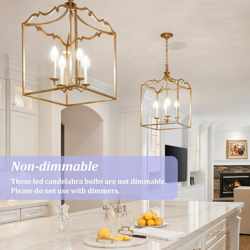 Bulbs 40W 4W Bulbs E12 4000K Lightbulbs, Bulb Non-Dimmable, Pack 6 Brightever LED Candelabra Light Equivalent, Candle