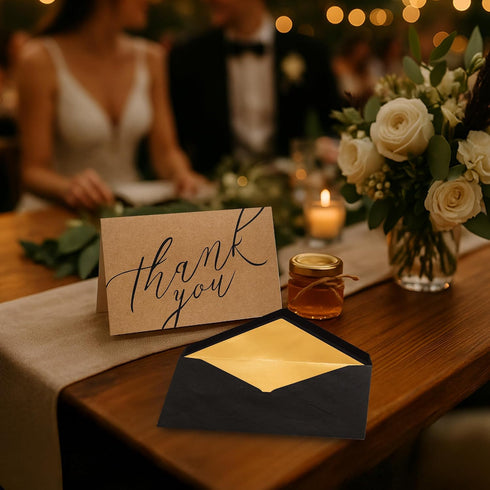 Bornpaper 80 4x6 Set Thank You Cards with Envelopes & Stickers Blank Note Cards Bulk for Small Business, Wedding, Baby