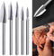 Wood Carving Tools, 5 PCS HSS Engraving Drill Bit Set for Woodworking with 1/8” Shank