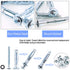 Glarks 30Pcs Heavy Duty Zinc Plated Steel Molly Bolt Hollow Drive Wall Anchor Screws Set - 4x32MM for Drywall, Plaster,