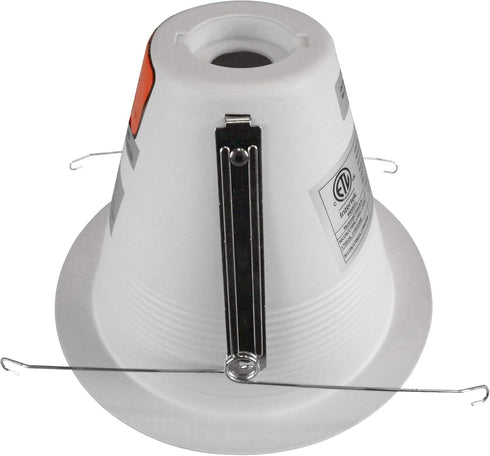 6 inch 6 inch (17550AWL) NICOR Lighting White Wet Location Rated Cone Baffle Trim, Fits Housings