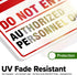 Restricted Area Do Not Enter Authorized Personnel Only Sign, 10x14 Inches, Rust Free Aluminum
