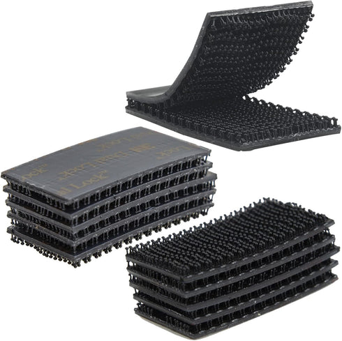 Dual Lock Tape 1in x 2in, 10 Pcs Heavy Duty Mounting Tape, Interlocking Reclosable Fastener Self Sticky Black