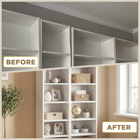 8 Pack Seamless Fuutreo Bookcase Connector Compatible with IKEA Billy Bookshelf, Shelf Aligner and Straightener