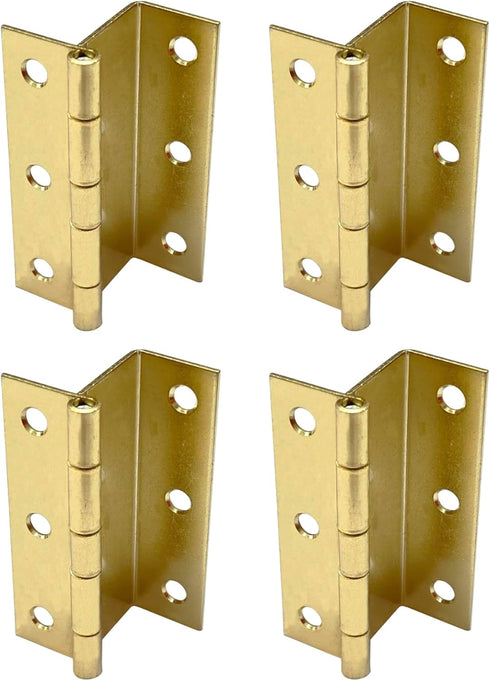 QCAA Three Fold Shutter Hinge, Half Surface for Shutter, Cabinet, Furniture, 2-1/2"