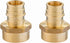 EFIELD Pex A Full Flow Expansion Brass Fittings, 1 inch x 1 inch Female NPT Adapter, Pack of 2