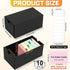 aopule 10Packs 4x6 10000 4''x6'' Index Card Box,Index Card Organizer Box with Lid,Hold Cards,Black Recipe Holder