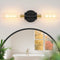 Baocuz 2-Light Bathroom Lighting Fixtures Over Mirror, Black and Gold Vanity Lights