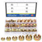 Glarks 60Pcs M10 M12 M14 M16 M18 M20 Hexagon Slotted Nuts Assortment Kit,