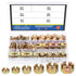 Glarks 60Pcs M10 M12 M14 M16 M18 M20 Hexagon Slotted Nuts Assortment Kit,