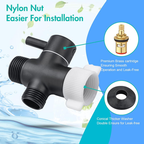 2 Pack Set BARROCK Handheld Bidet Sprayer for Toilet, Stainless Steel Metal Made Baby Cloth Diaper Spraying Kit