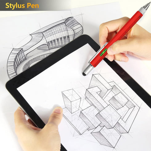 Novelty Gifts 6 in 1 Multi Tools Pen for Men Women, Unique Gadget as Christmas, Valentine's Day, Birthday Gifts for Dad